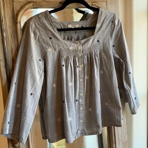 ⭐️SALE!!! Madewell Floral Embroidered Blouse⭐️